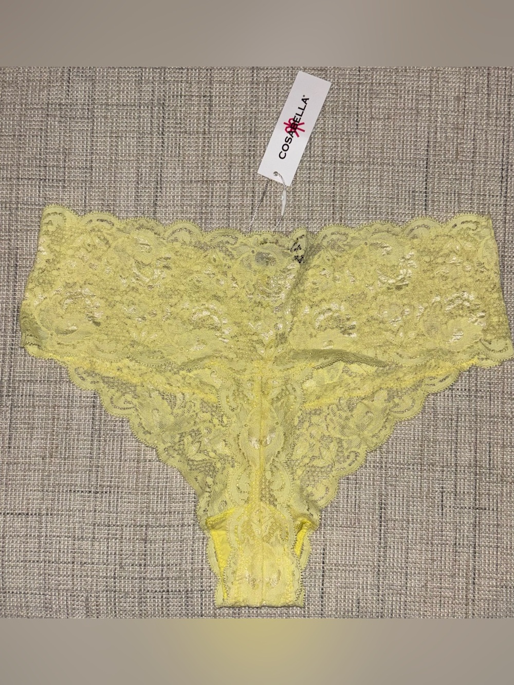 Cosabella Never Say Never Extended Cutie Low Rise Thong in Mignonette Sz 1x NWT